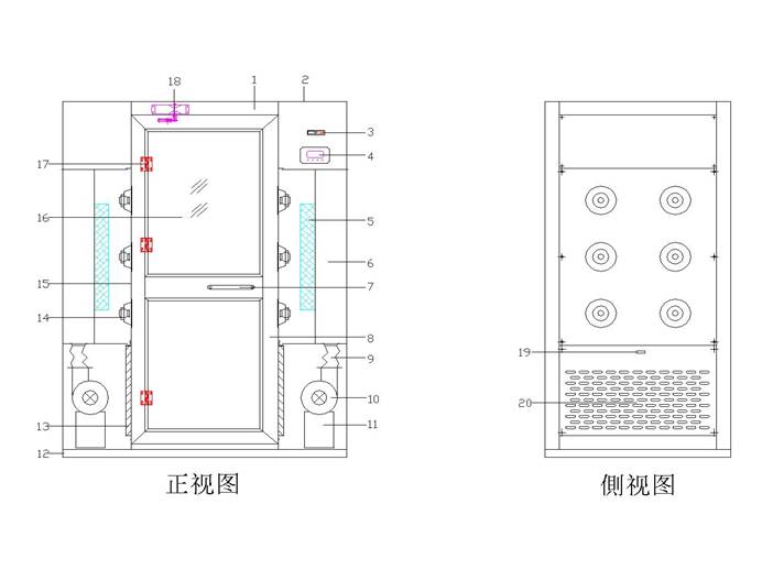 风淋室结构说明